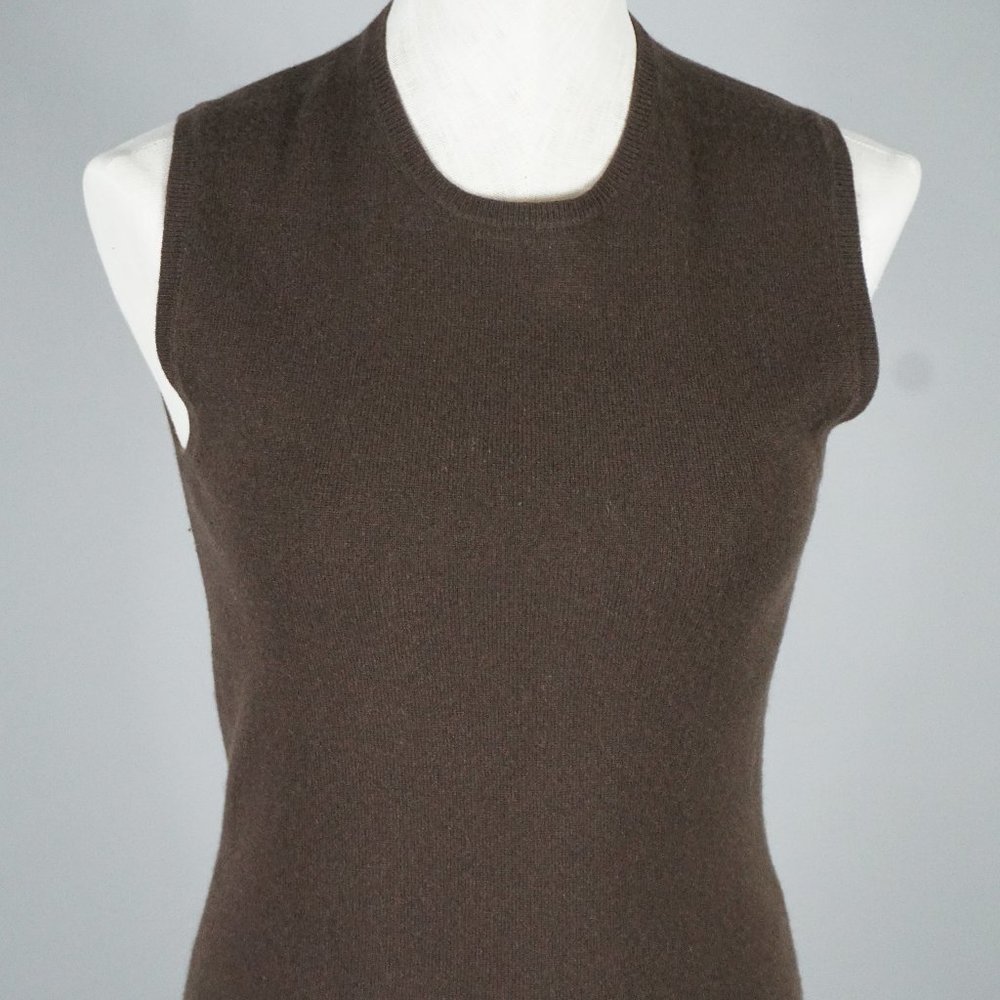 TSE Brown MD Sleeveless Cashmere sweater